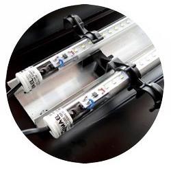 Крышка для прямоугольного аквариума AQUAEL CLASSIC LED 1200х400, светодиодный модуль LEDDY TUBE RETRO FIT Sunny 18 Вт (2 шт.), вместо арт.103191