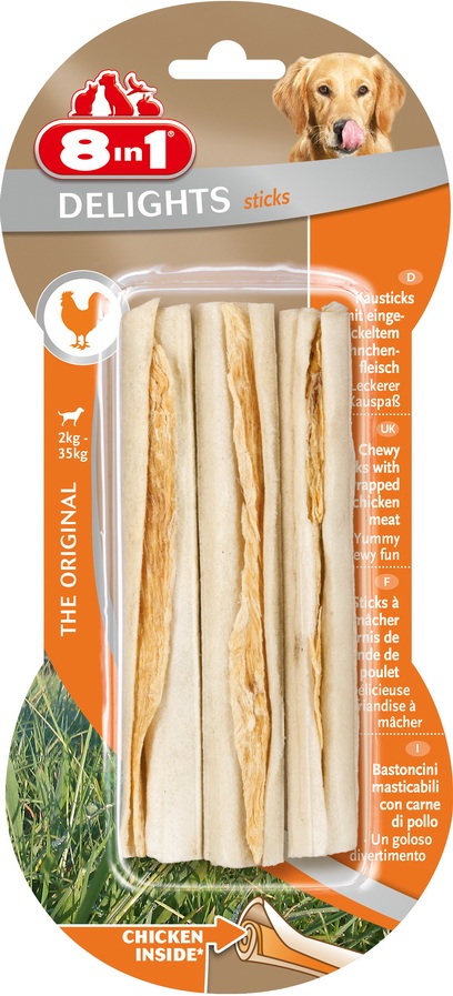 Палочки с куриным мясом 8in1 Delights Sticks 3 шт., 25 гшт, для маленьких и средних собак
