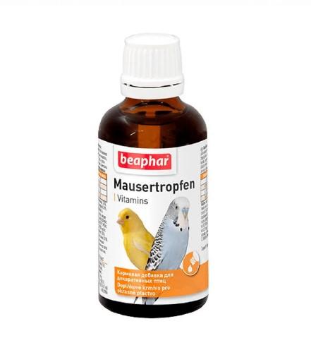 Beaphar Mausertropfen Кормовая добавка витамины для птиц в период линьки 50 мл УТ-00000611