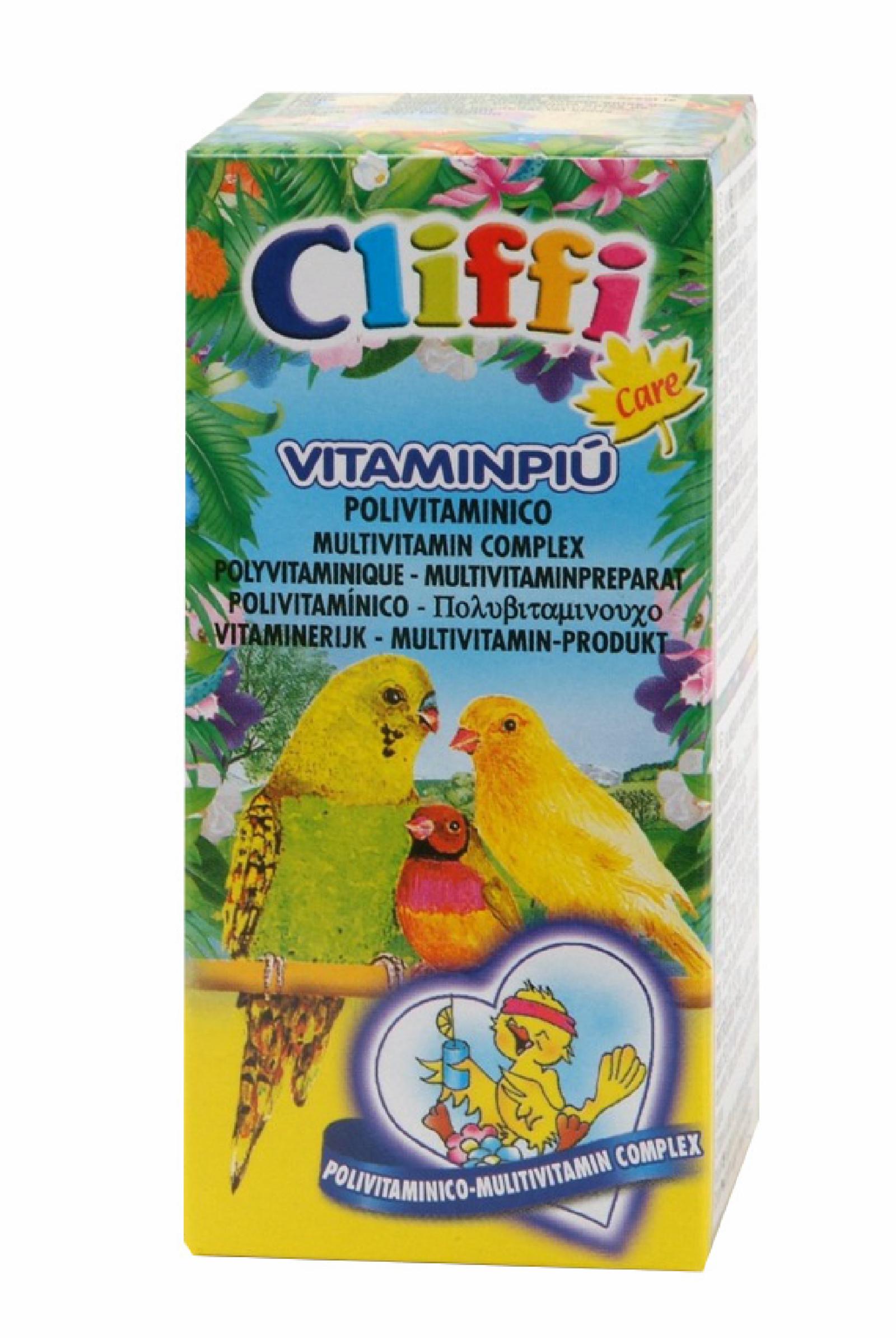 Cliffi (Италия) Полный мультивитаминный комплекс для птиц капли (Vitaminpiu) PCOS011 0,025 кг 40389