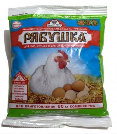 Рябушка с аминокислотами Премикс для кур и другой домашней птицы 300г на 60кг корма