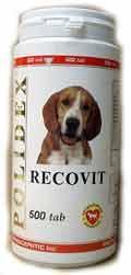 Polidex Recovit минерально-витаминный комплекс для собак, восстановление после заболеваний 500 таб